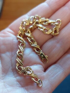 💜5/$25💜 Vintage Goldtone Bracelet Links 7.25"